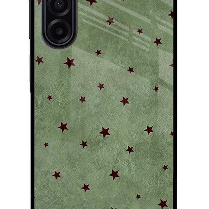 Green Stars Samsung M17 5G Glass Case