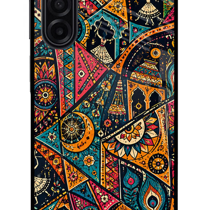 Folk Print Samsung M17 5G Glass Case