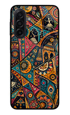 Folk Print Samsung M17 5G Glass Case