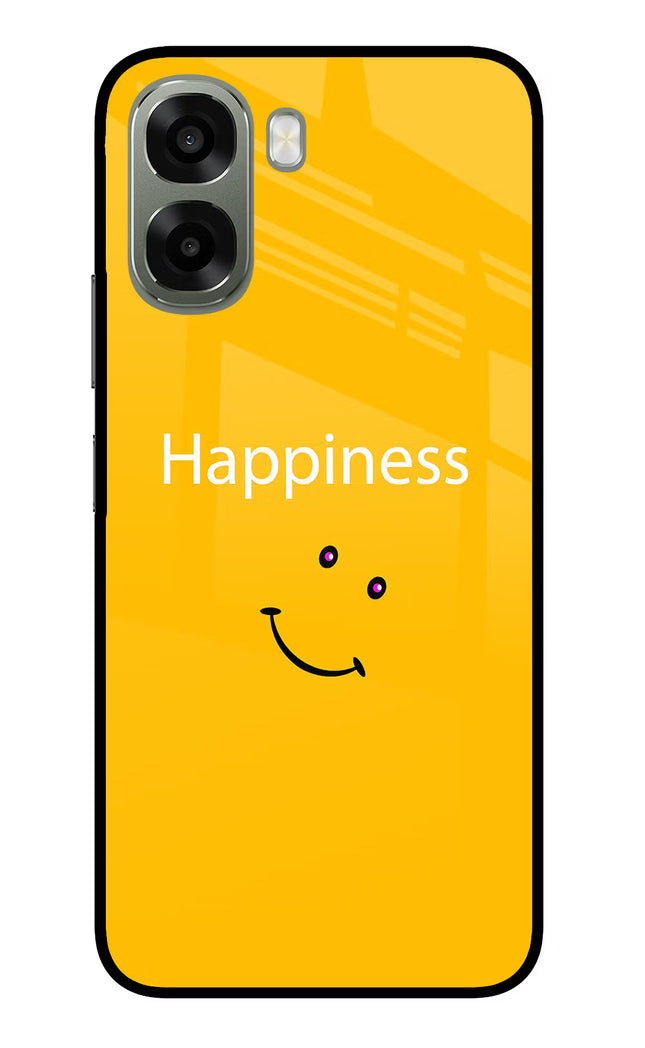 Happiness With Smiley Oppo A6x 5G Glass Case Back Cover by Casekaro