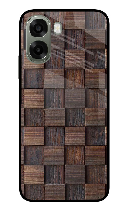 Wooden Cube Design Oppo A6x 5G Glass Case