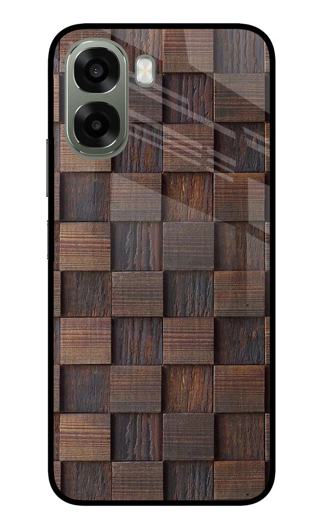 Wooden Cube Design Oppo A6x 5G Glass Case Back Cover by Casekaro
