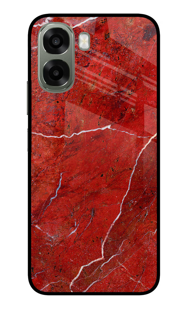 Red Marble Design Oppo A6x 5G Glass Case Back Cover by Casekaro