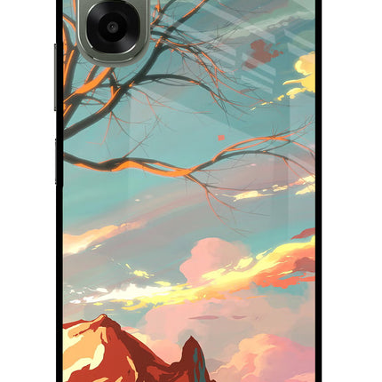 Scenery Oppo A6x 5G Glass Case Back Cover by Casekaro