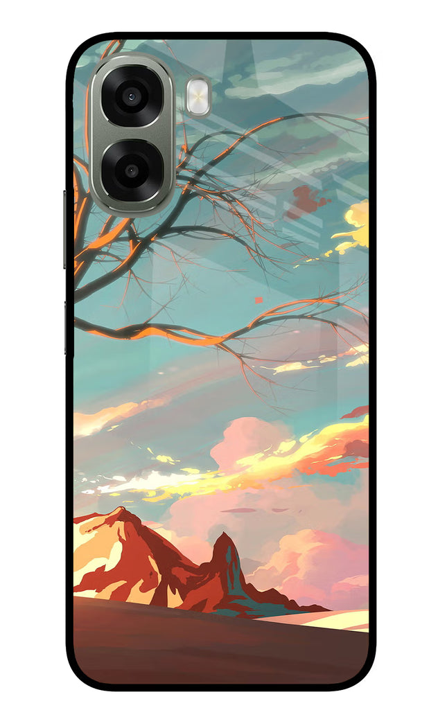 Scenery Oppo A6x 5G Glass Case Back Cover by Casekaro