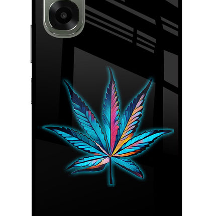 Weed Oppo A6x 5G Glass Case Back Cover by Casekaro