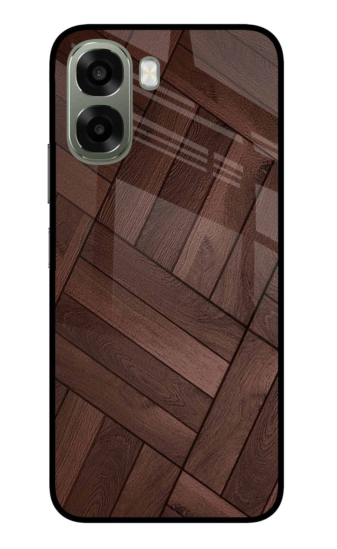 Wooden Texture Design Oppo A6x 5G Glass Case