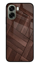 Wooden Texture Design Oppo A6x 5G Glass Case Back Cover by Casekaro