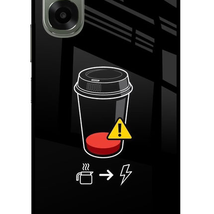 Coffee Oppo A6x 5G Glass Case Back Cover by Casekaro