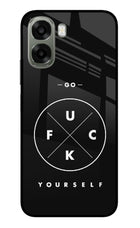 Go Fuck Yourself Oppo A6x 5G Glass Case Back Cover by Casekaro