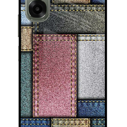 Multicolor Jeans Oppo A6x 5G Glass Case Back Cover by Casekaro