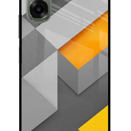 Abstract Oppo A6x 5G Glass Case Back Cover by Casekaro