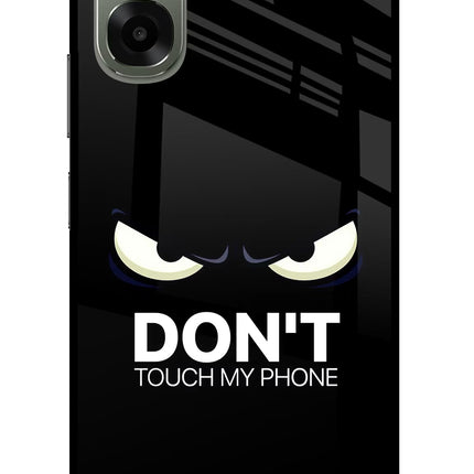 Don'T Touch My Phone Oppo A6x 5G Glass Case Back Cover by Casekaro