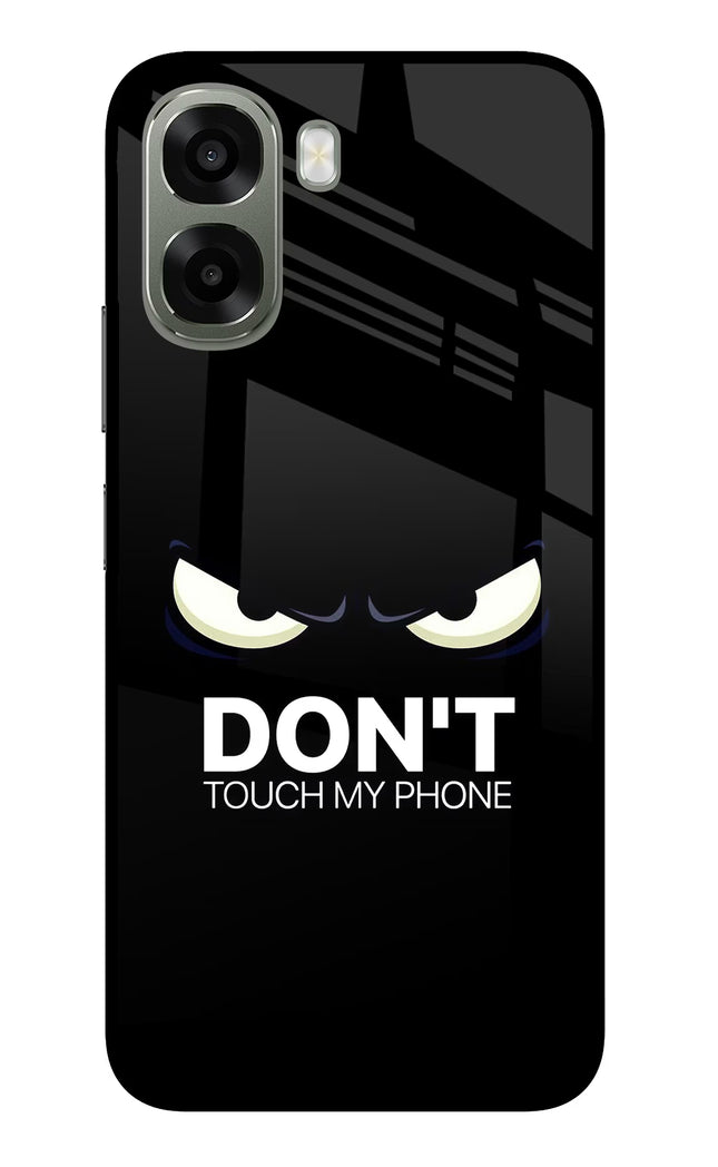 Don'T Touch My Phone Oppo A6x 5G Glass Case Back Cover by Casekaro