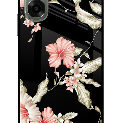 Flowers Oppo A6x 5G Glass Case Back Cover by Casekaro