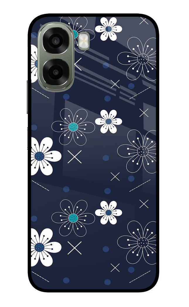 Flowers Oppo A6x 5G Glass Case Back Cover by Casekaro