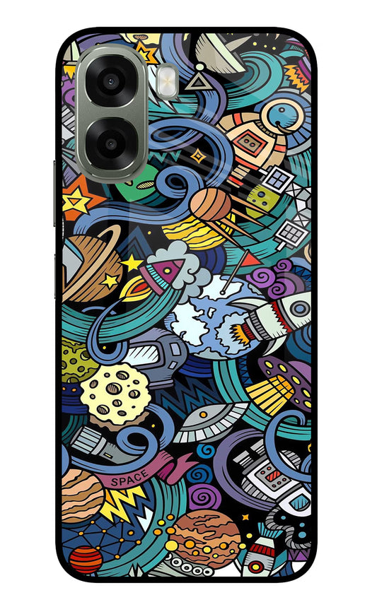 Space Abstract Oppo A6x 5G Glass Case