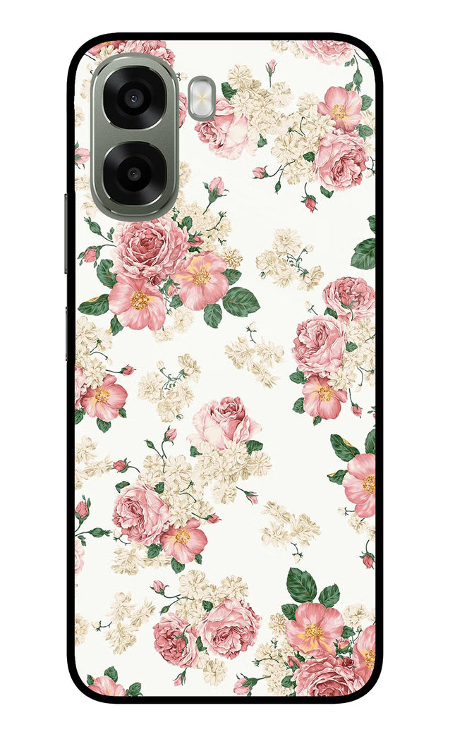 Flowers Oppo A6x 5G Glass Case Back Cover by Casekaro