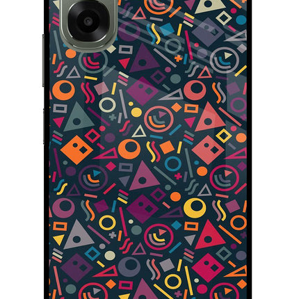 Geometric Abstract Oppo A6x 5G Glass Case Back Cover by Casekaro