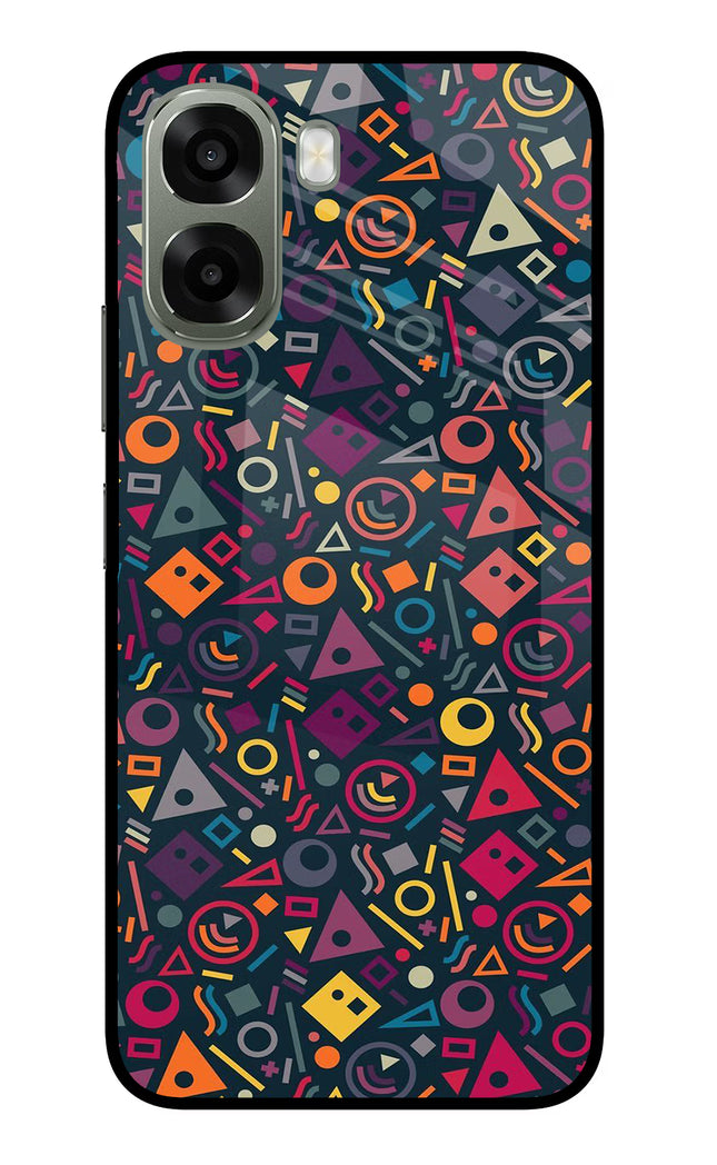 Geometric Abstract Oppo A6x 5G Glass Case Back Cover by Casekaro