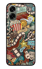 Cinema Abstract Oppo A6x 5G Glass Case Back Cover by Casekaro