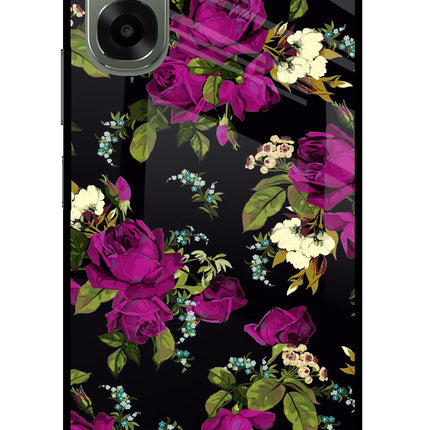 Flowers Oppo A6x 5G Glass Case Back Cover by Casekaro