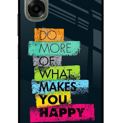 Do More Of What Makes You Happy Oppo A6x 5G Glass Case Back Cover by Casekaro