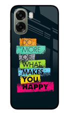 Do More Of What Makes You Happy Oppo A6x 5G Glass Case Back Cover by Casekaro