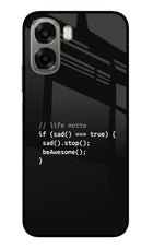 Life Motto Code Oppo A6x 5G Glass Case Back Cover by Casekaro