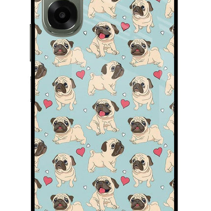 Pug Dog Oppo A6x 5G Glass Case Back Cover by Casekaro
