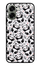 Cute Panda Oppo A6x 5G Glass Case Back Cover by Casekaro