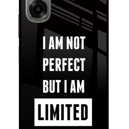 I Am Not Perfect But I Am Limited Edition Oppo A6x 5G Glass Case Back Cover by Casekaro
