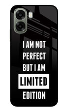 I Am Not Perfect But I Am Limited Edition Oppo A6x 5G Glass Case Back Cover by Casekaro