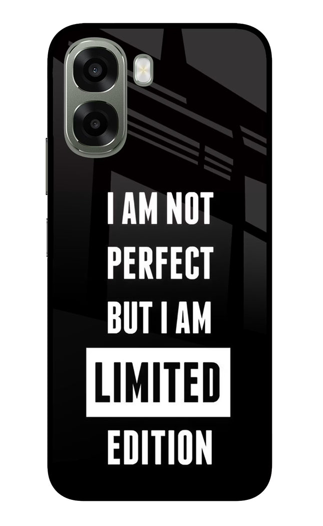 I Am Not Perfect But I Am Limited Edition Oppo A6x 5G Glass Case Back Cover by Casekaro