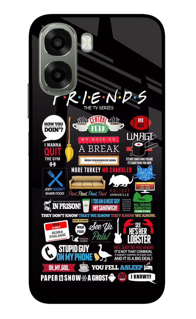 FRIENDS Oppo A6x 5G Glass Case Back Cover by Casekaro