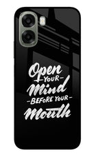 Open Your Mind Before Your Mouth Oppo A6x 5G Glass Case Back Cover by Casekaro