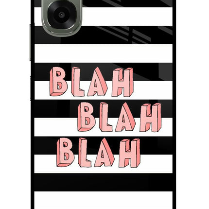 Blah Blah Blah Oppo A6x 5G Glass Case Back Cover by Casekaro