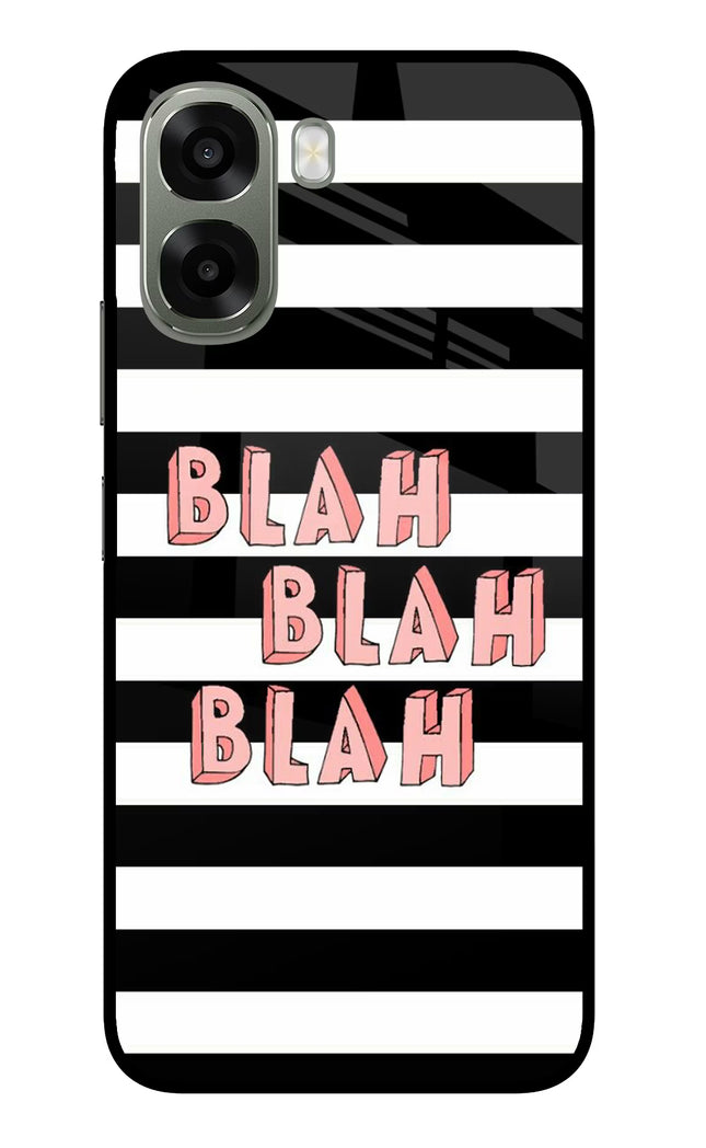 Blah Blah Blah Oppo A6x 5G Glass Case Back Cover by Casekaro