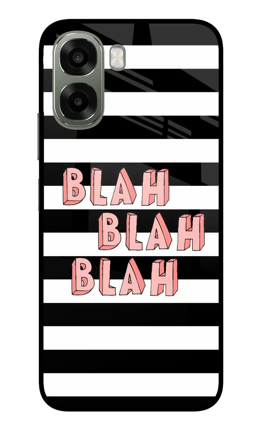 Blah Blah Blah Oppo A6x 5G Back Cover, Glass case