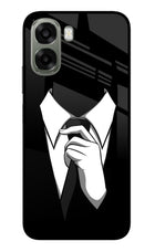 Black Tie Oppo A6x 5G Glass Case Back Cover by Casekaro