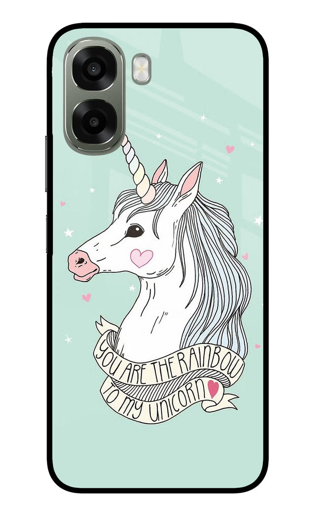 Unicorn Wallpaper Oppo A6x 5G Glass Case Back Cover by Casekaro