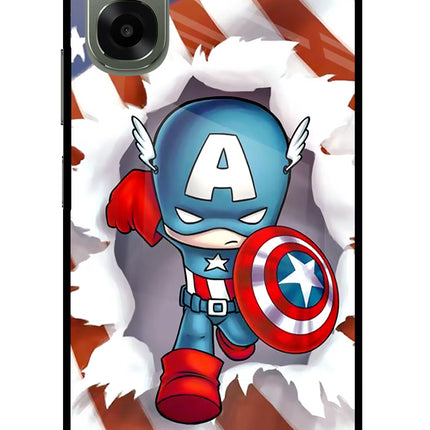 Captain America Oppo A6x 5G Glass Case Back Cover by Casekaro