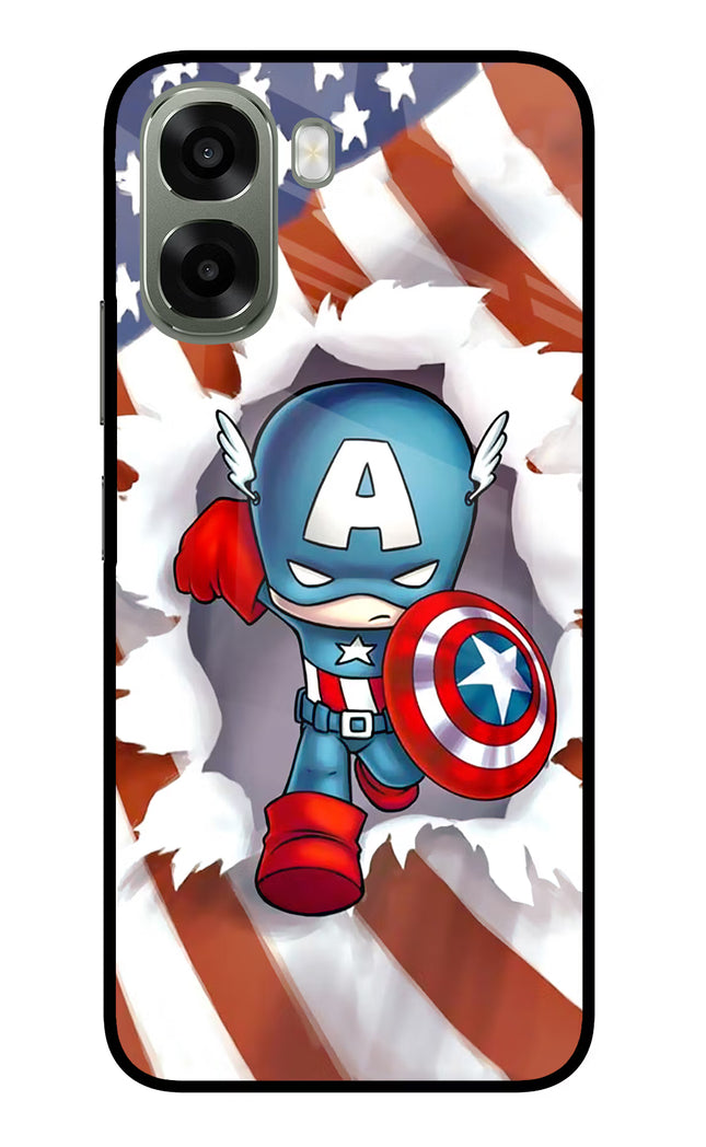 Captain America Oppo A6x 5G Glass Case Back Cover by Casekaro