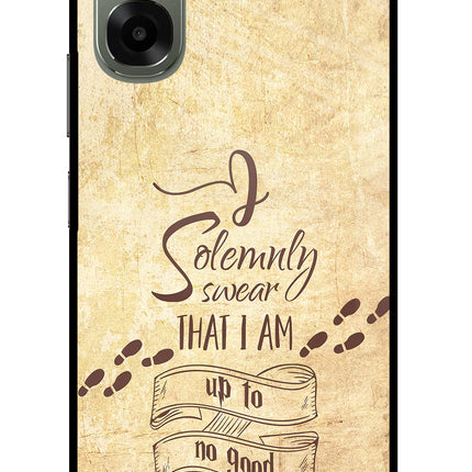 I Solemnly swear that i up to no good Oppo A6x 5G Glass Case Back Cover by Casekaro