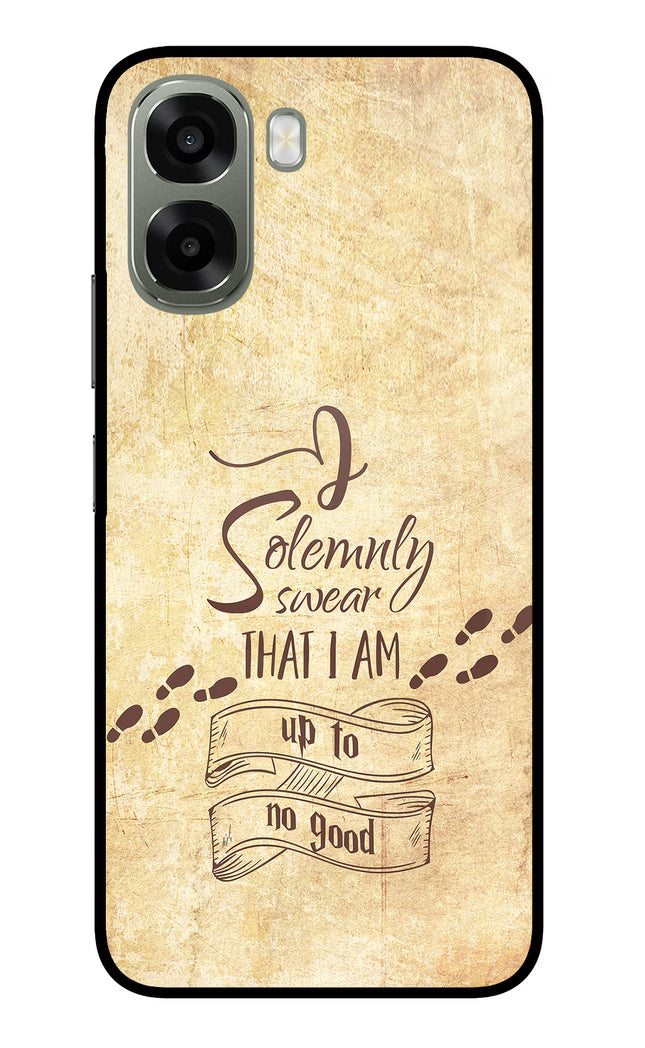 I Solemnly swear that i up to no good Oppo A6x 5G Glass Case Back Cover by Casekaro