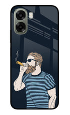 Smoking Oppo A6x 5G Glass Case Back Cover by Casekaro