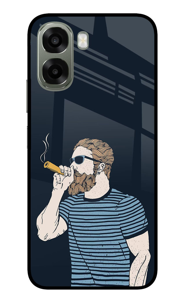 Smoking Oppo A6x 5G Glass Case Back Cover by Casekaro