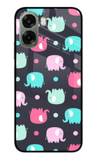 Elephants Oppo A6x 5G Glass Case Back Cover by Casekaro