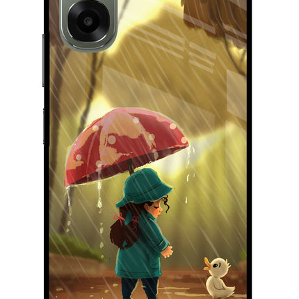 Rainy Day Oppo A6x 5G Glass Case Back Cover by Casekaro