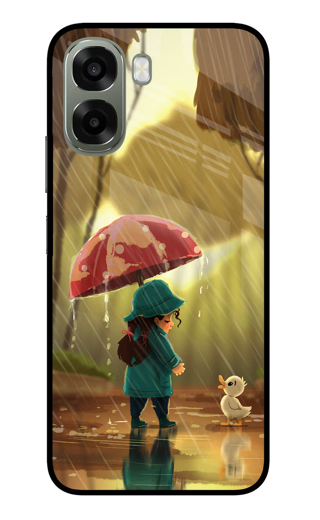 Rainy Day Oppo A6x 5G Glass Case Back Cover by Casekaro